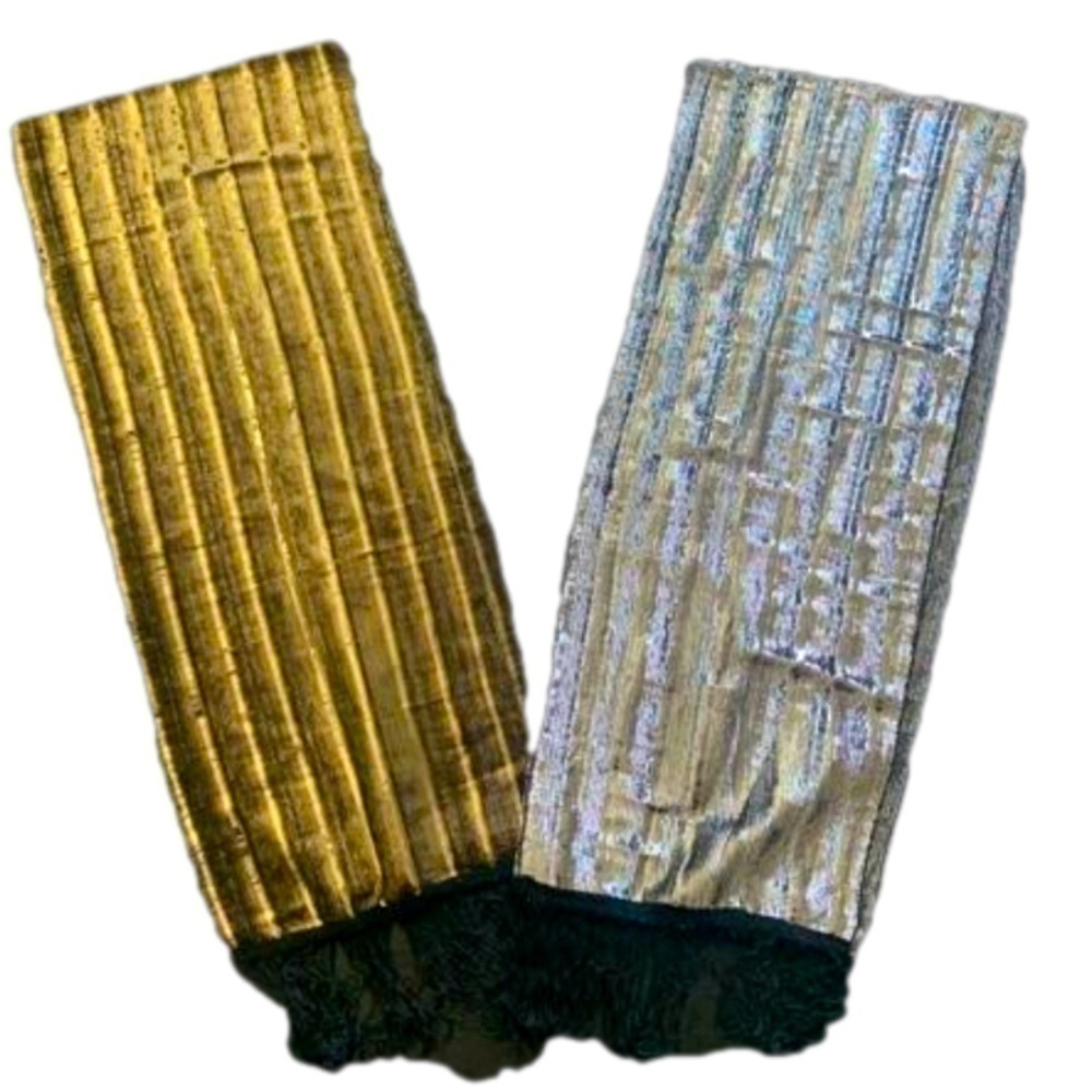 Vintage Glentex Gold & Silver Metallic Scarves